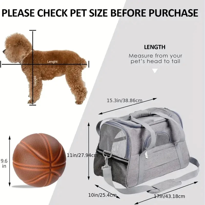 Soft Pet Carrier – Large & Medium Cats, Puppies, and Dogs