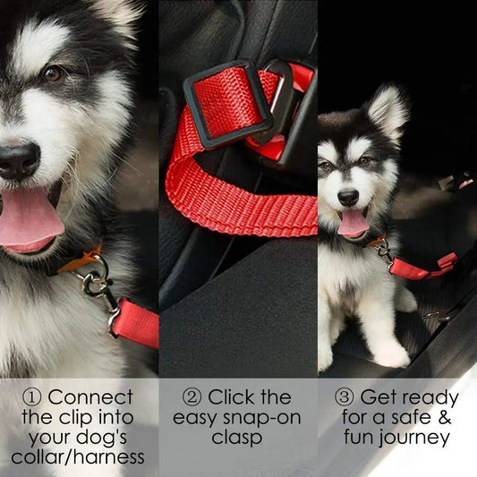 Pet Dog & Cat Car Seat Belt Safety Harness – Travel Accessory