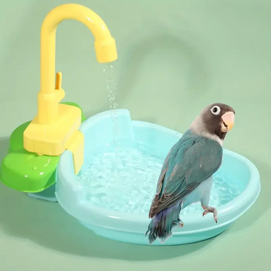 Automatic Parrot Shower & Bath Bowl – Bird Cage Accessory